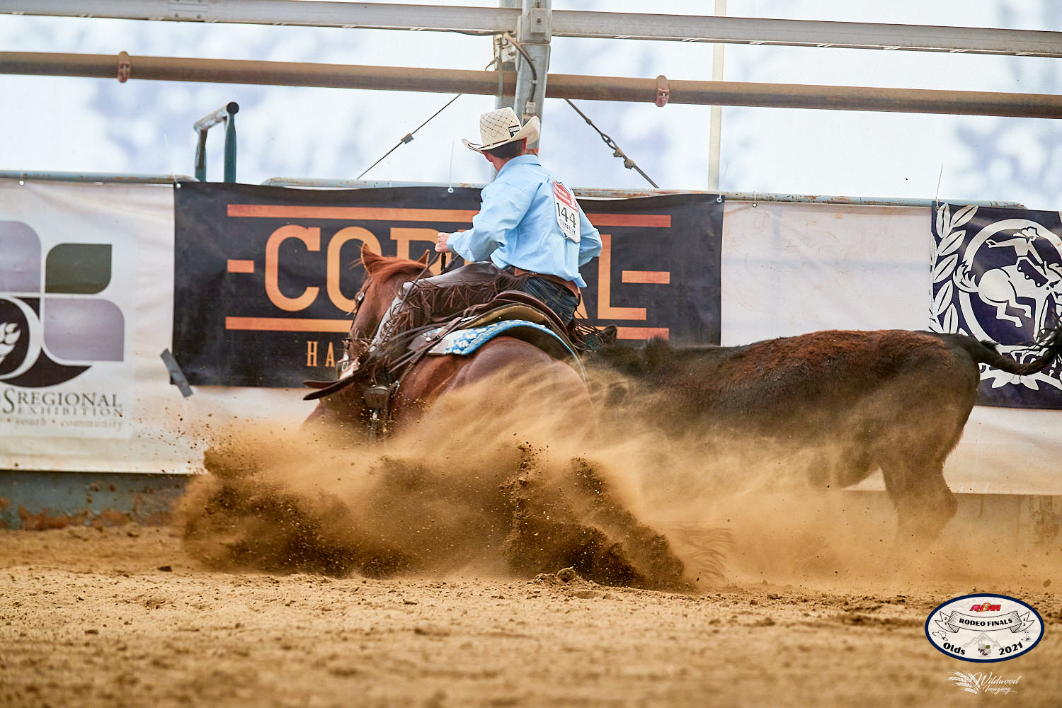 High School Finals Working Cow Horse; Turning the cow