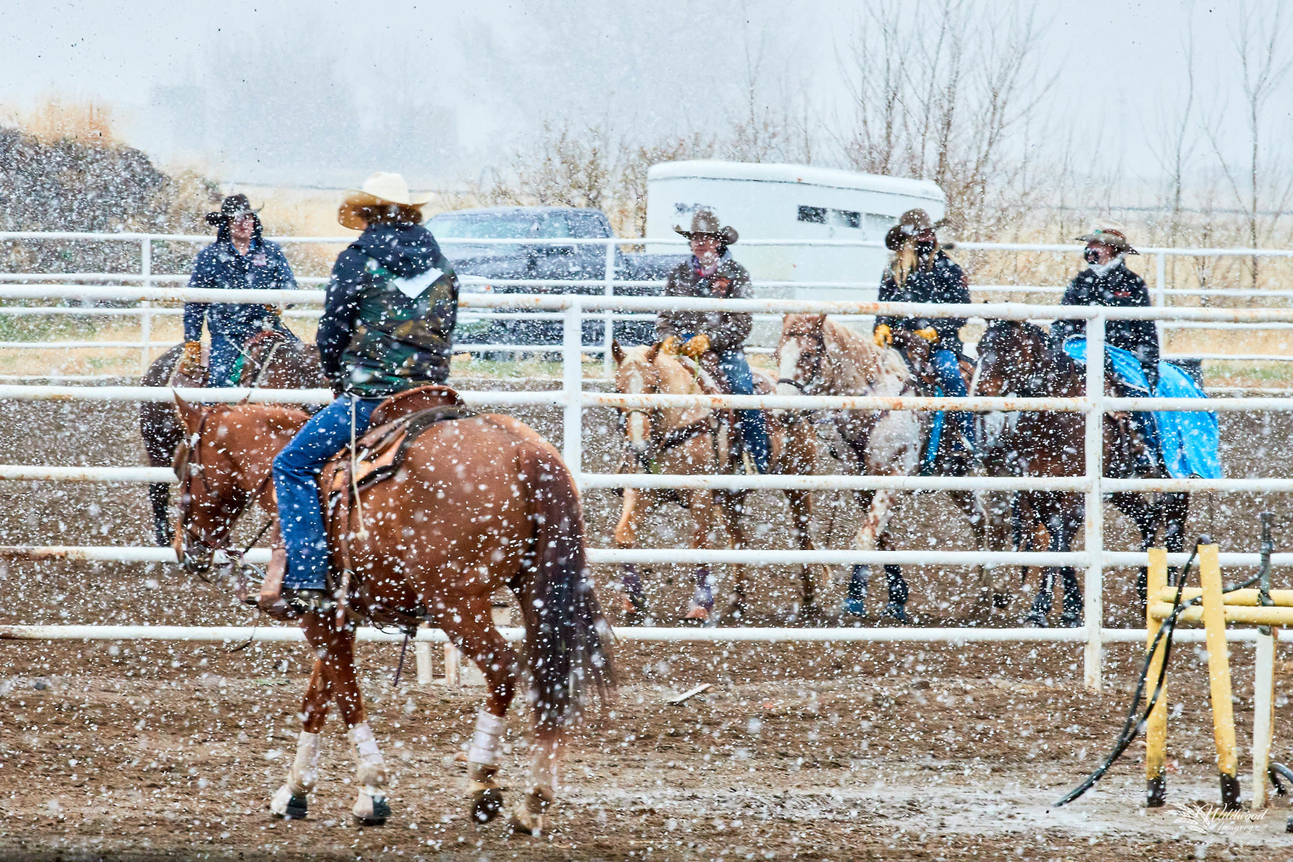 Taber High School Rodeo | Snowy Warm up